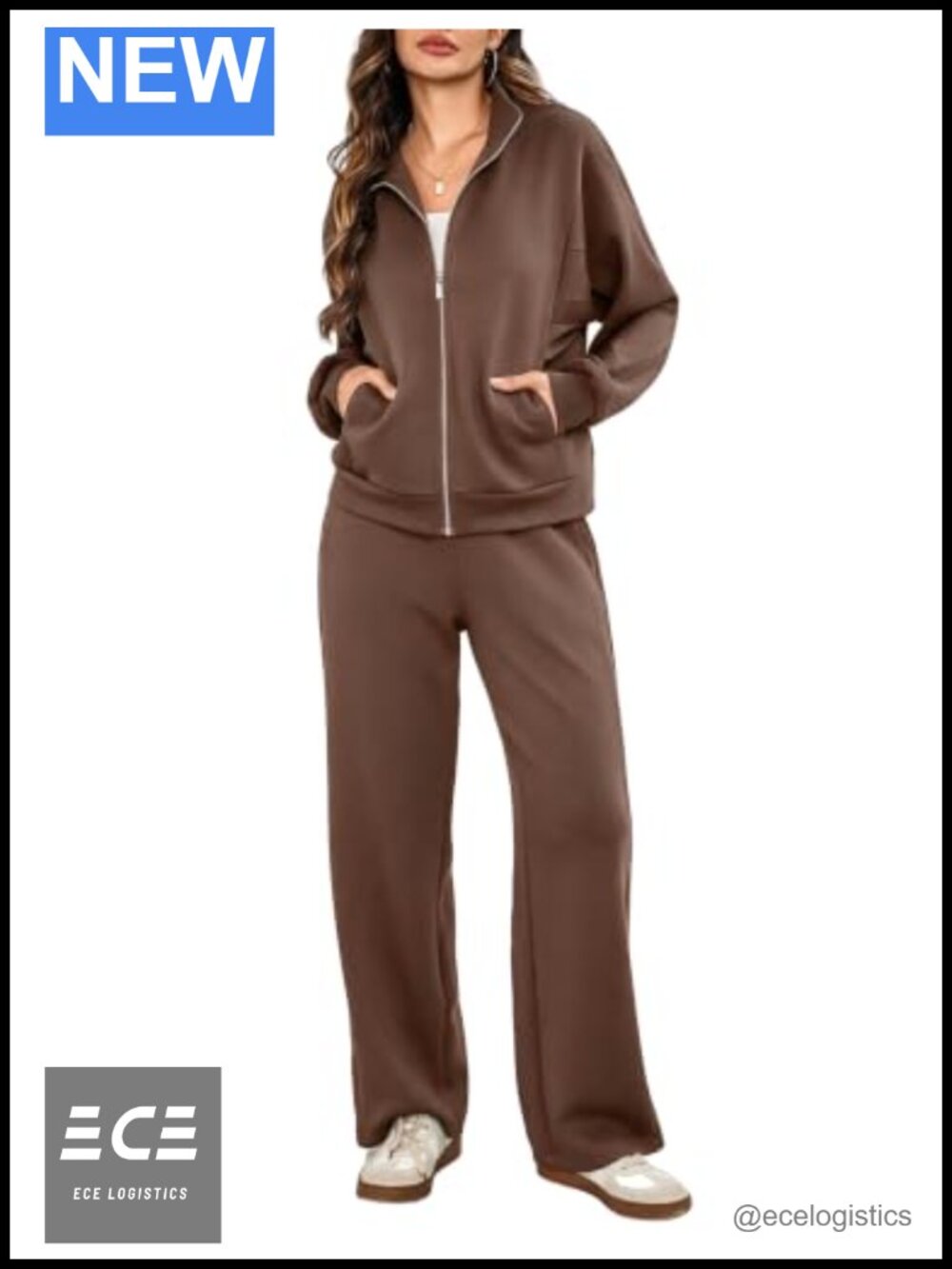 Women's 2 Piece Sweatsuit Set Zip Up Tracksuit Lounge Outfit